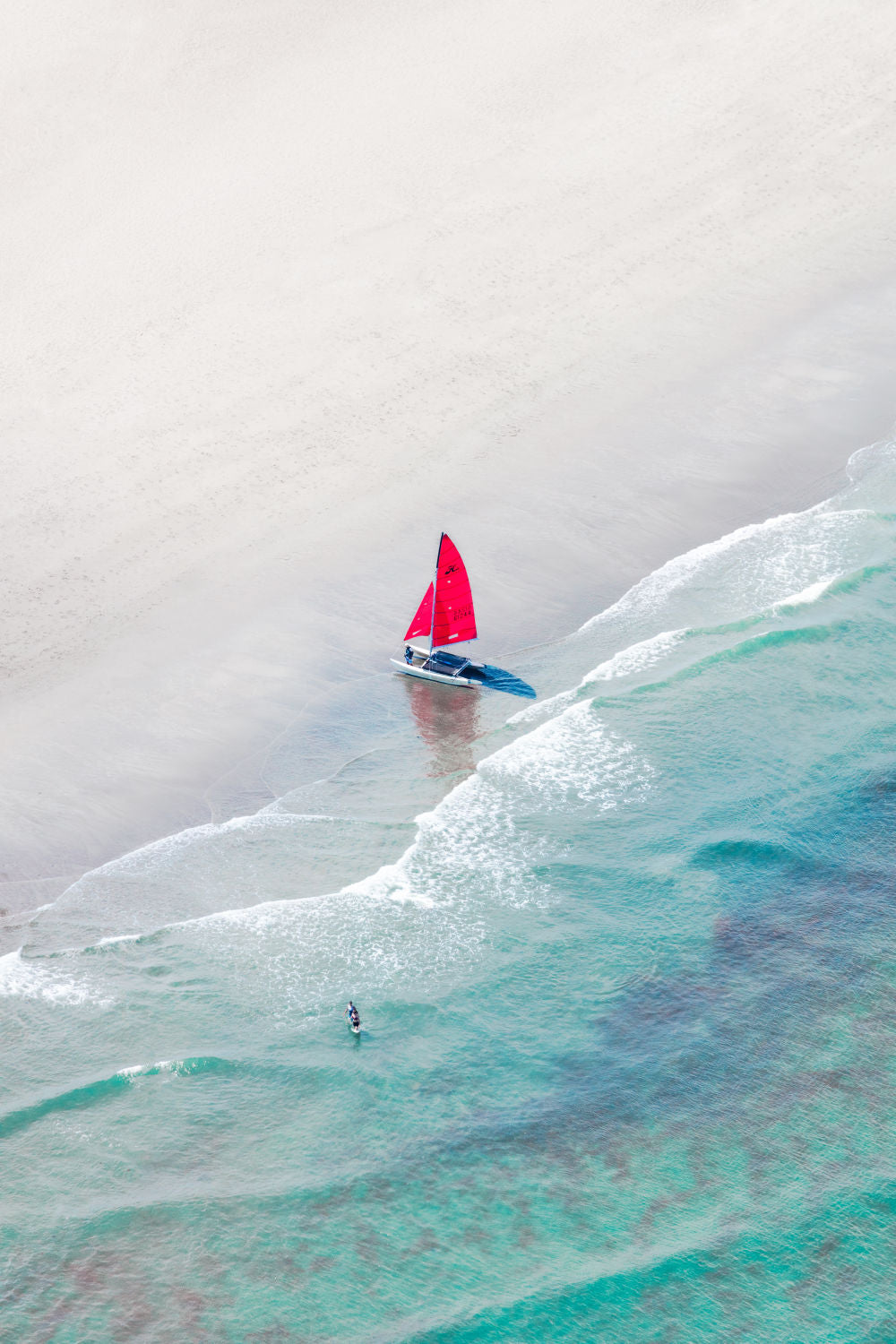 Photography by Gray Malin of Ferry Beach Sailboat, Maine