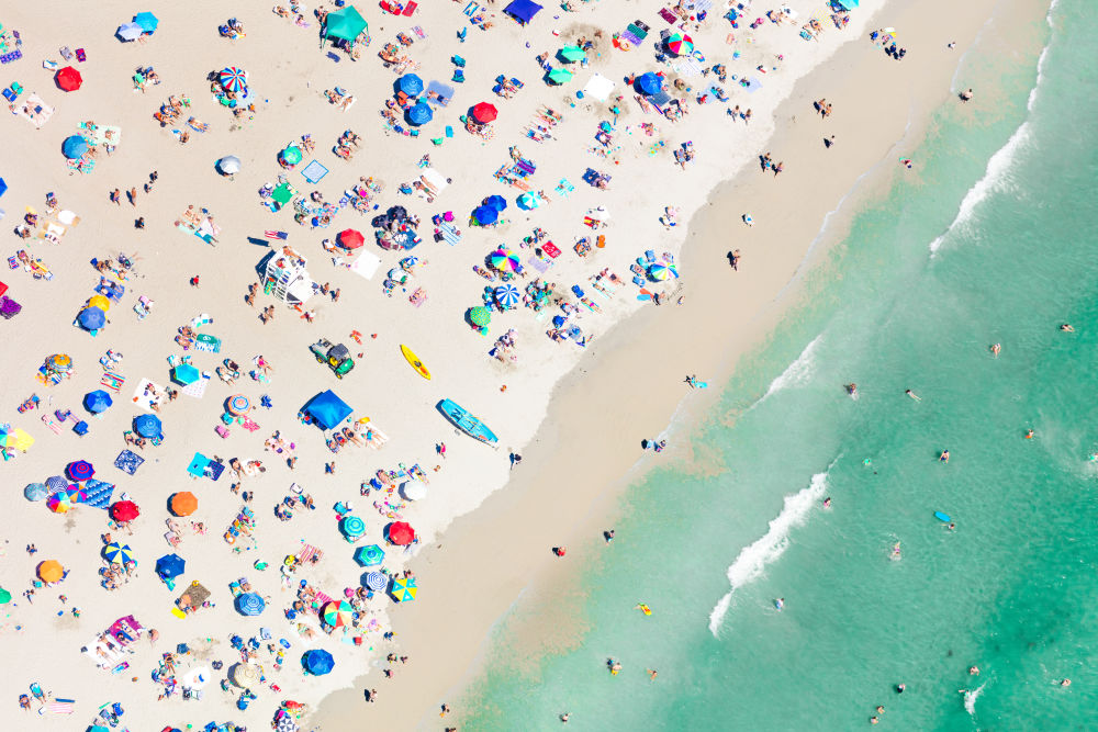 Photography by Gray Malin of First Beach, Newport