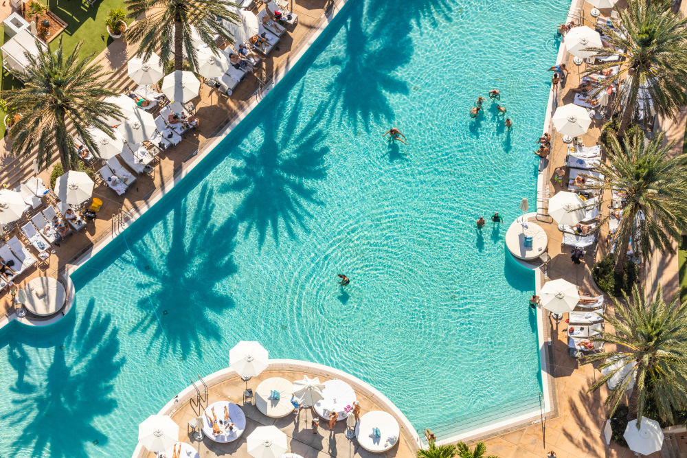 Photography by Gray Malin of Fontainebleu Pool, Miami