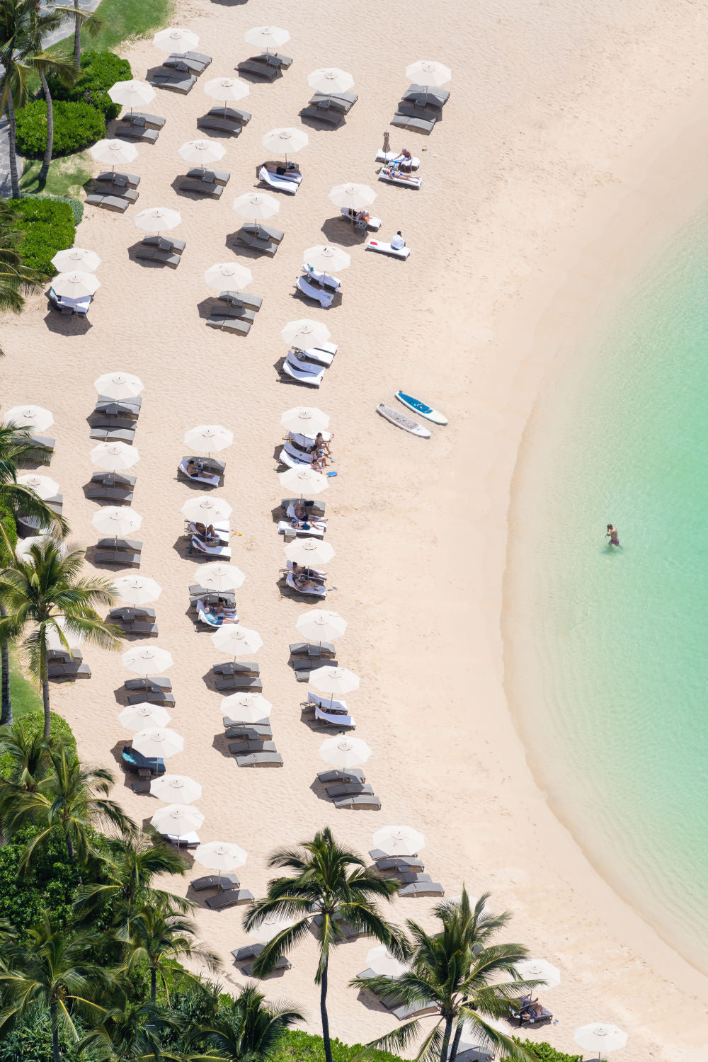 Photography by Gray Malin of Four Seasons Ko Olina Beach Umbrellas, Oahu