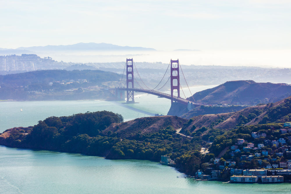Photography by Gray Malin of Golden Gate Bridge, Marin County