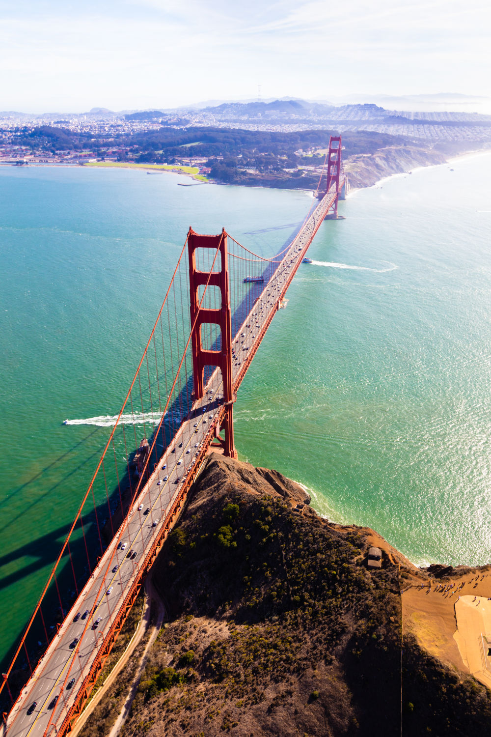 Photography by Gray Malin of Golden Gate Bridge, Marin Headlands