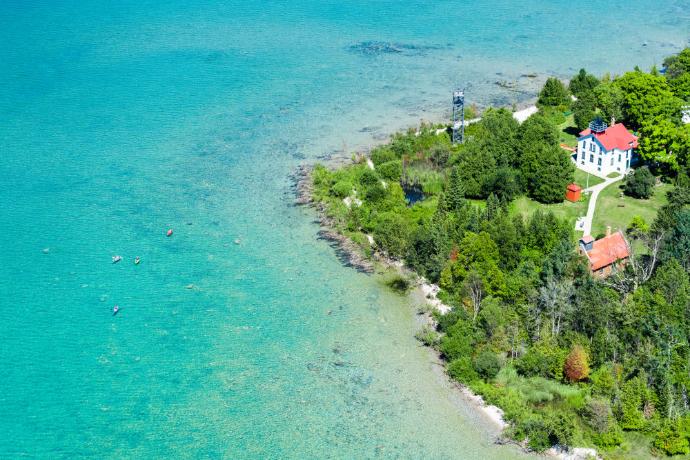 Photography by Gray Malin of Grand Traverse Lighthouse, Michigan