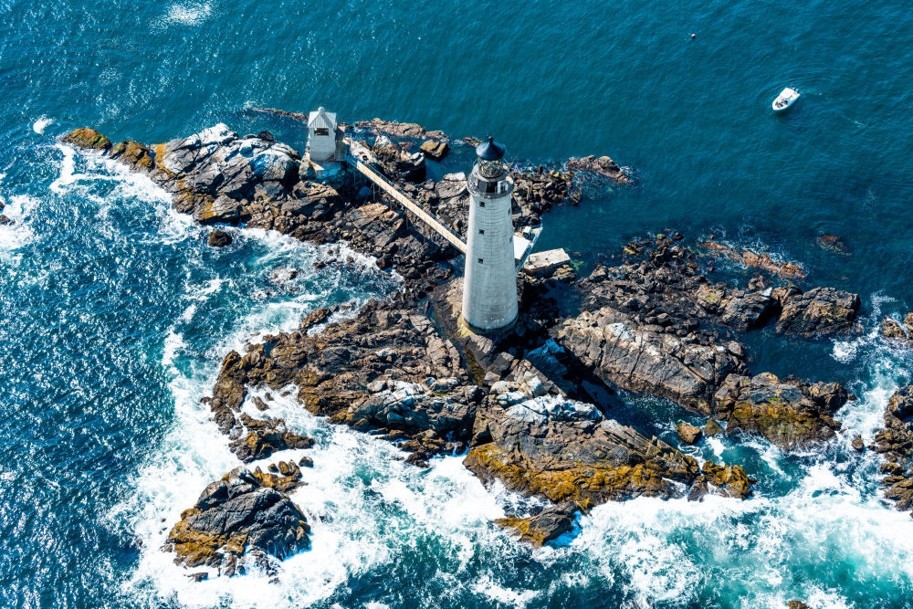 Photography by Gray Malin of Graves Lighthouse, Boston