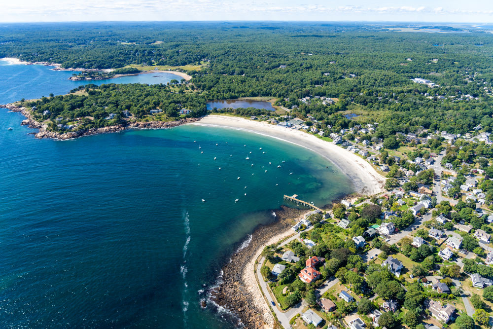 Photography by Gray Malin of Gray Beach, Manchester-by-the-Sea