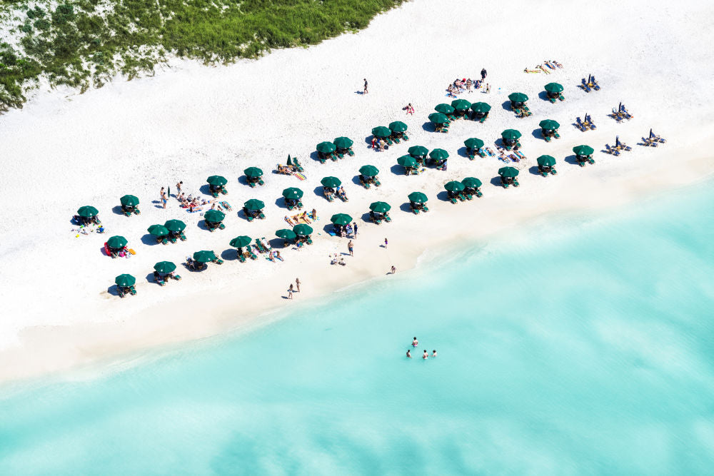 Photography by Gray Malin of Green Umbrellas, Rosemary Beach, 30A Florida
