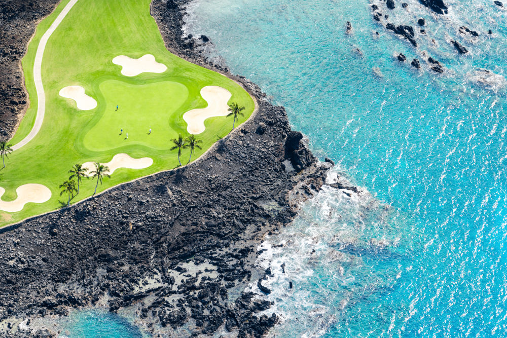 Photography by Gray Malin of Hole 15, Mauna Lani Golf Course, Hawai’i