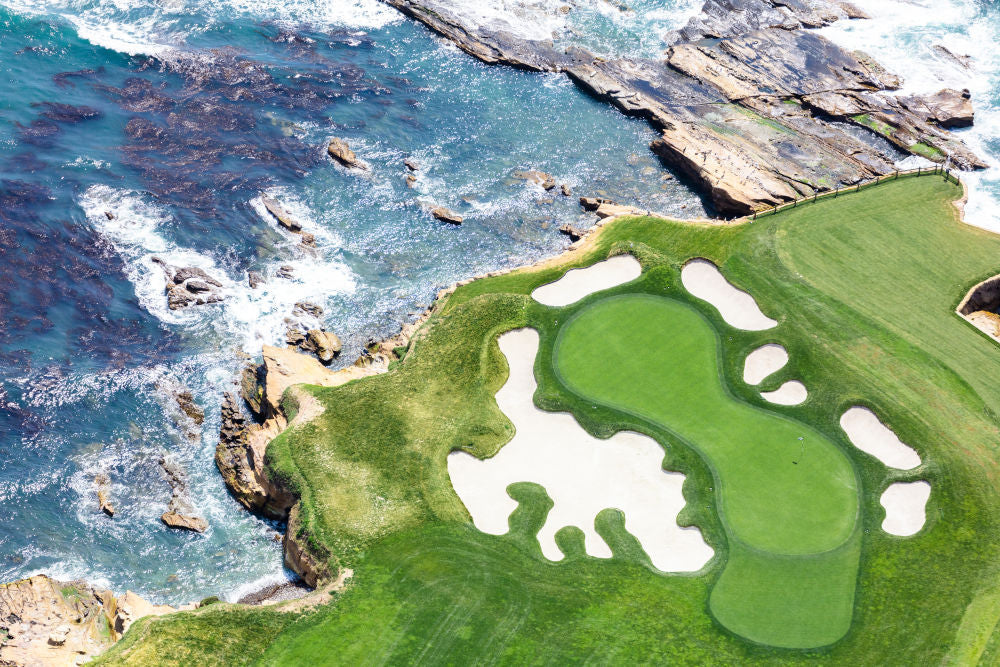 Photography by Gray Malin of Hole 17, Pebble Beach Golf Links