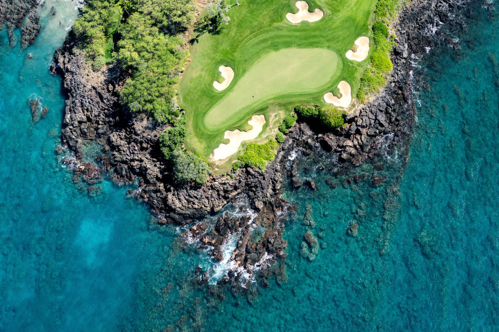 Photography by Gray Malin of Hole 3, Mauna Kea Golf Course, Hawai’i