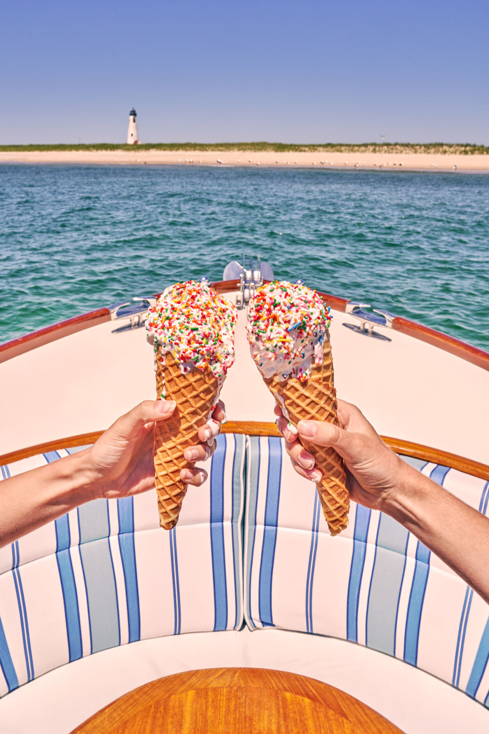 Photography by Gray Malin of Ice Cream Cone Cheers, Nantucket