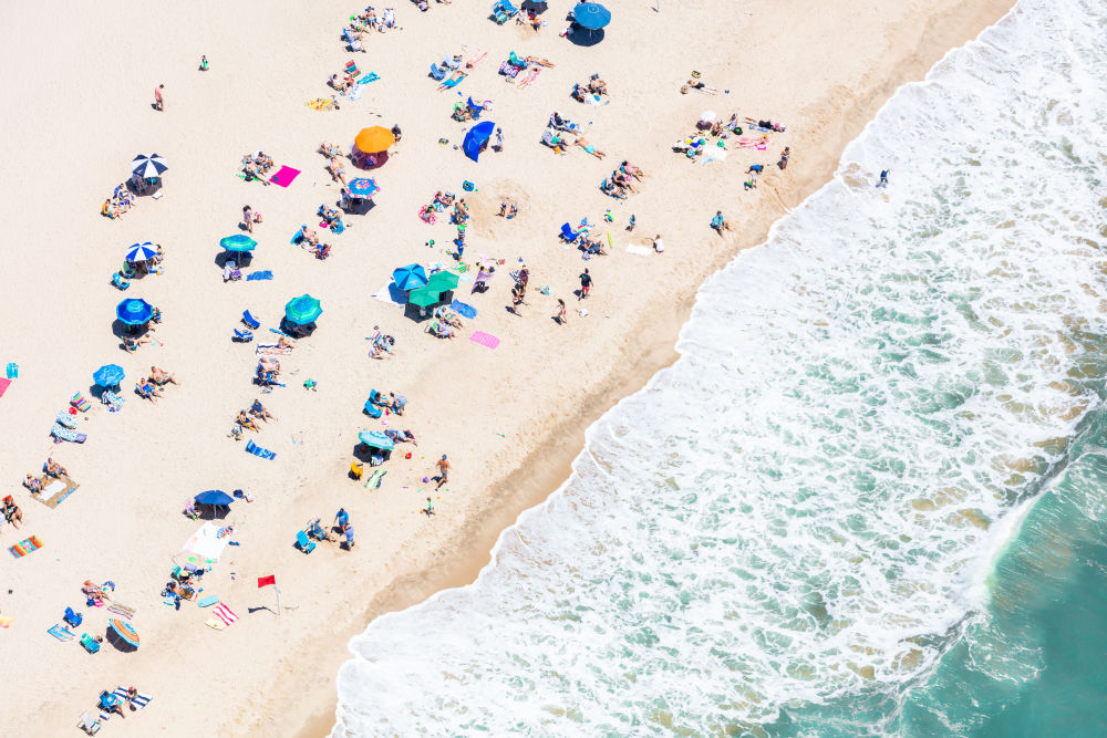 Photography by Gray Malin of Indian Wells Beach, Amagansett