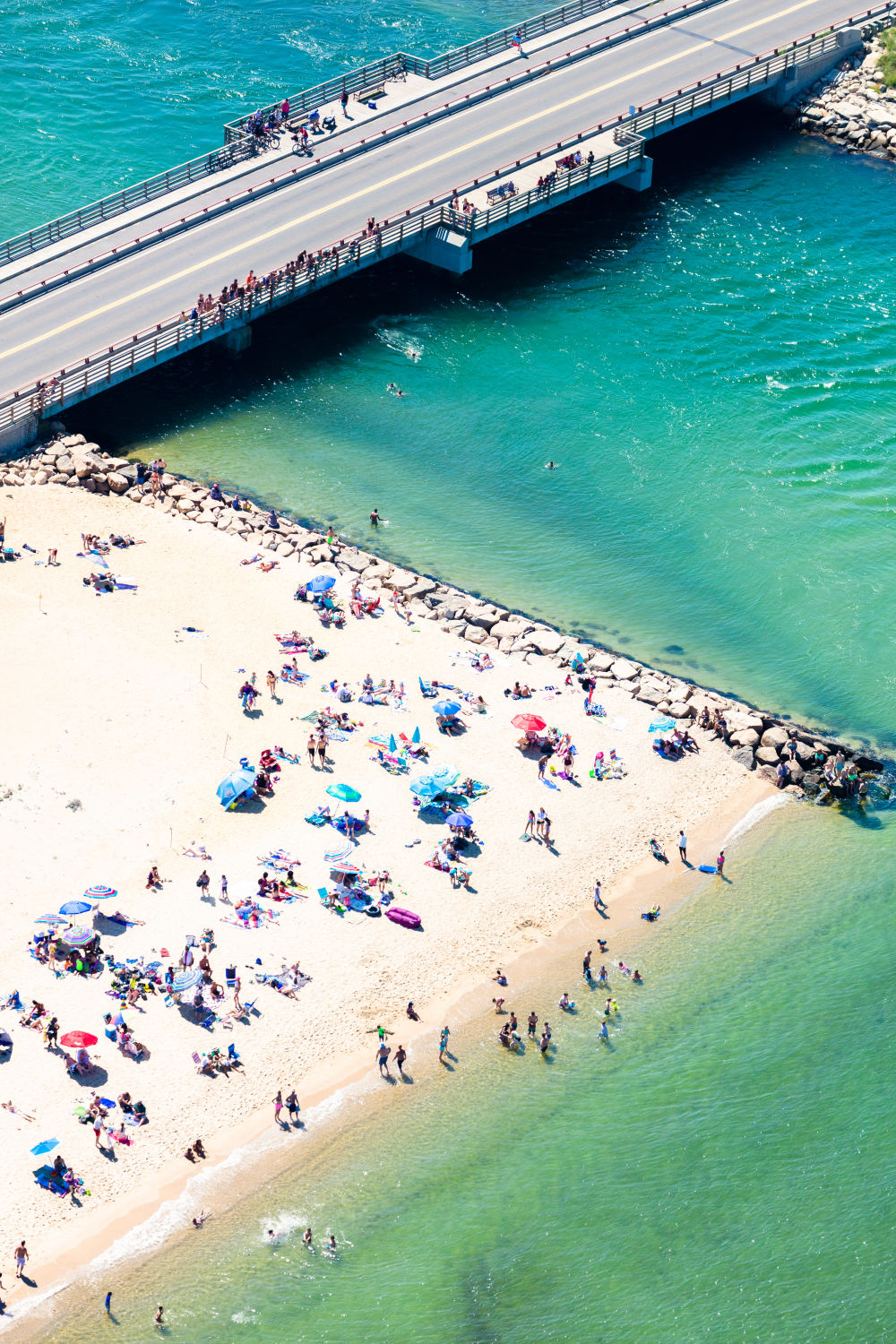 Photography by Gray Malin of Jaws Bridge Vertical, Martha's Vineyard