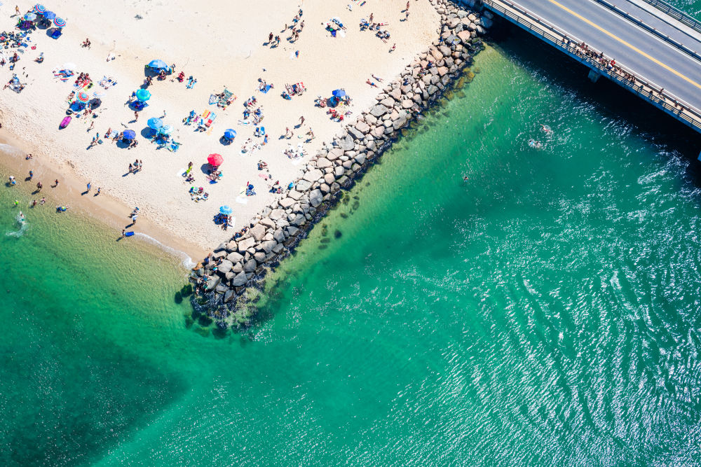 Photography by Gray Malin of Jaws Bridge, Martha's Vineyard