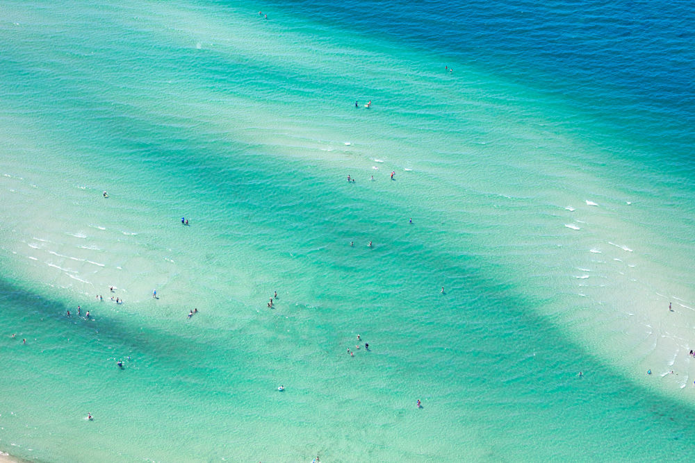 Photography by Gray Malin of Jetties Beach Sandbar, Nantucket