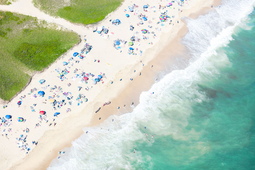 Photography by Gray Malin of Katama Beach Sunbathers, Martha's Vineyard