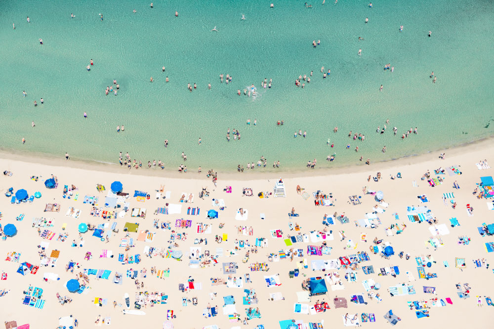 Photography by Gray Malin of Kathy Osterman Beach, Chicago