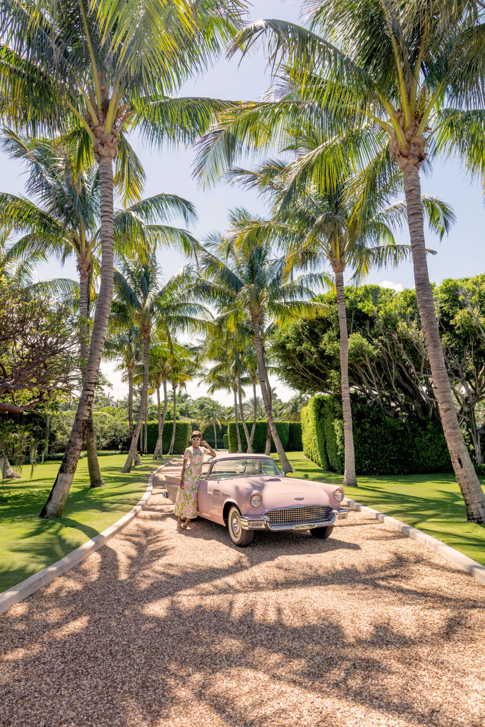Photography by Gray Malin of Lady in Lilly, Palm Beach