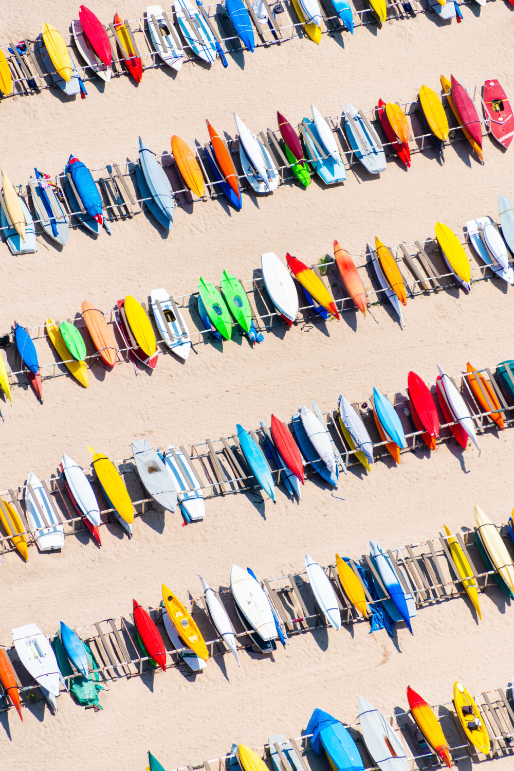 Photography by Gray Malin of Lake Michigan Sailboats Vertical, Chicago