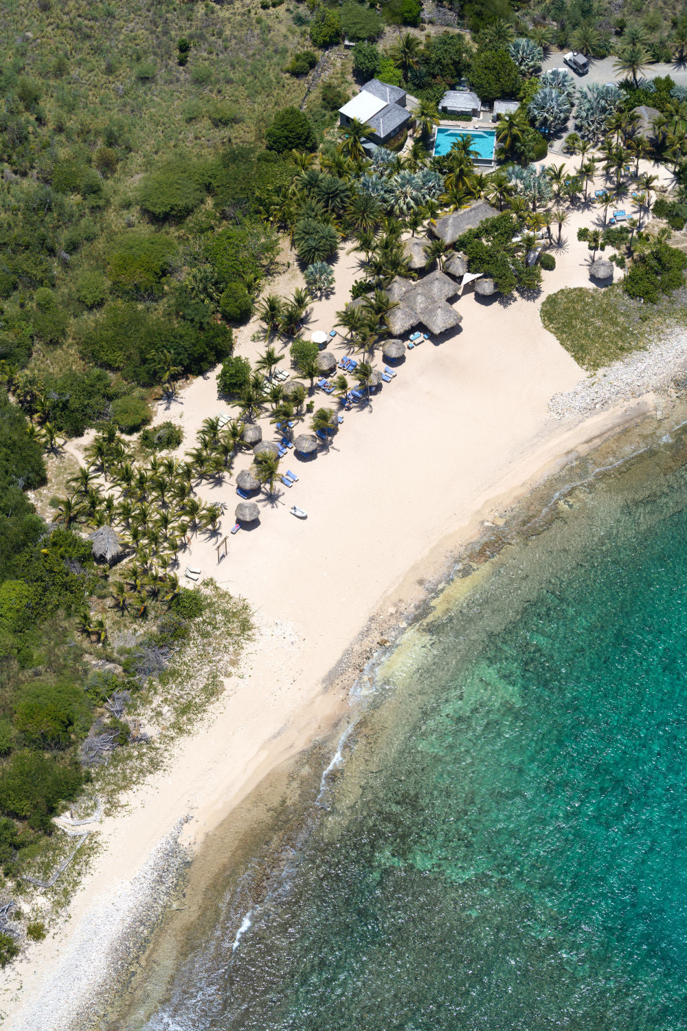 Photography by Gray Malin of Le Toiny Beach Club Vertical, St. Barths