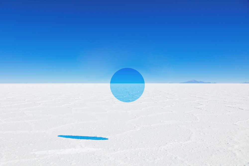 Photography by Gray Malin of Light Blue Circle