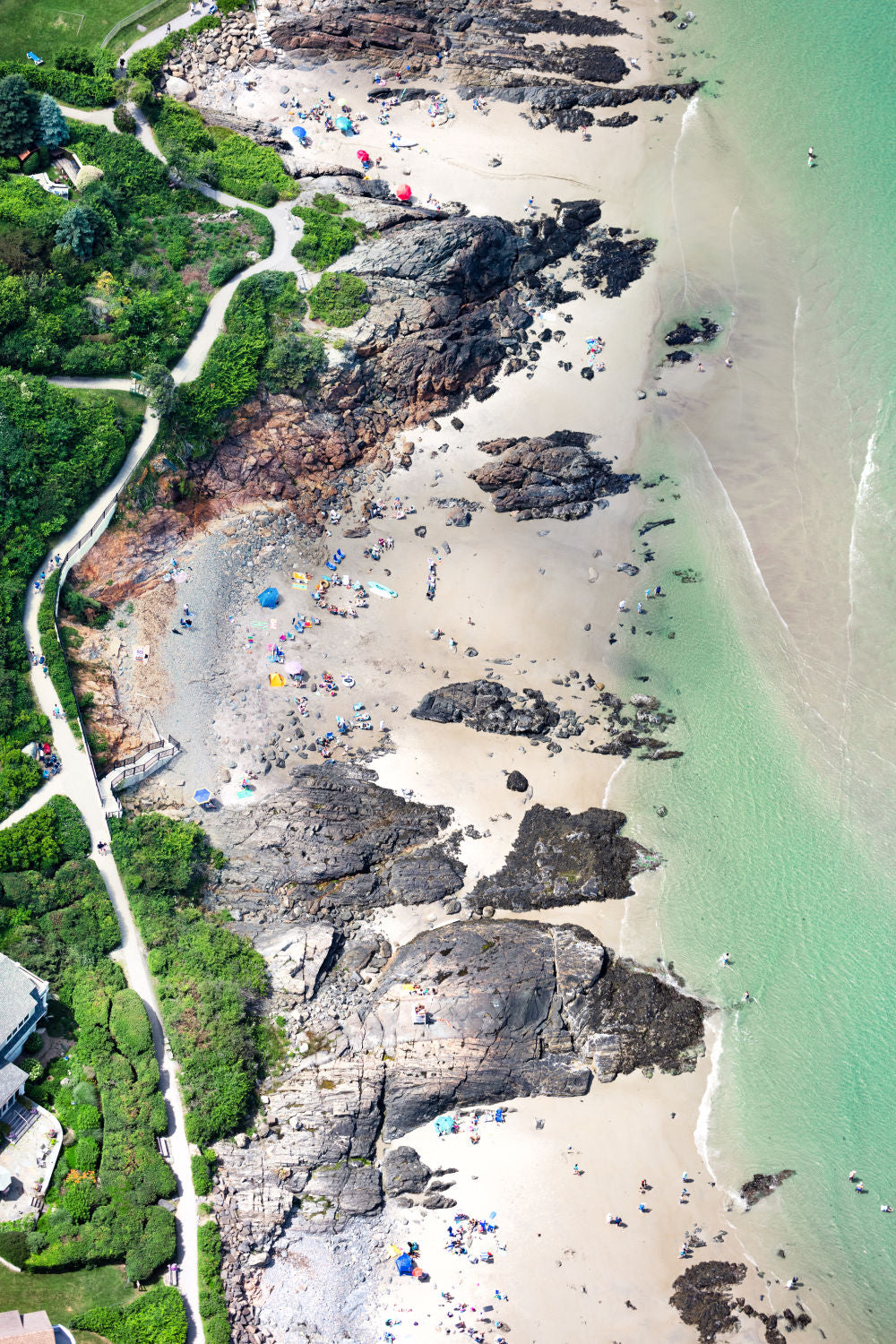 Photography by Gray Malin of Little Beach Ogunquit, Maine