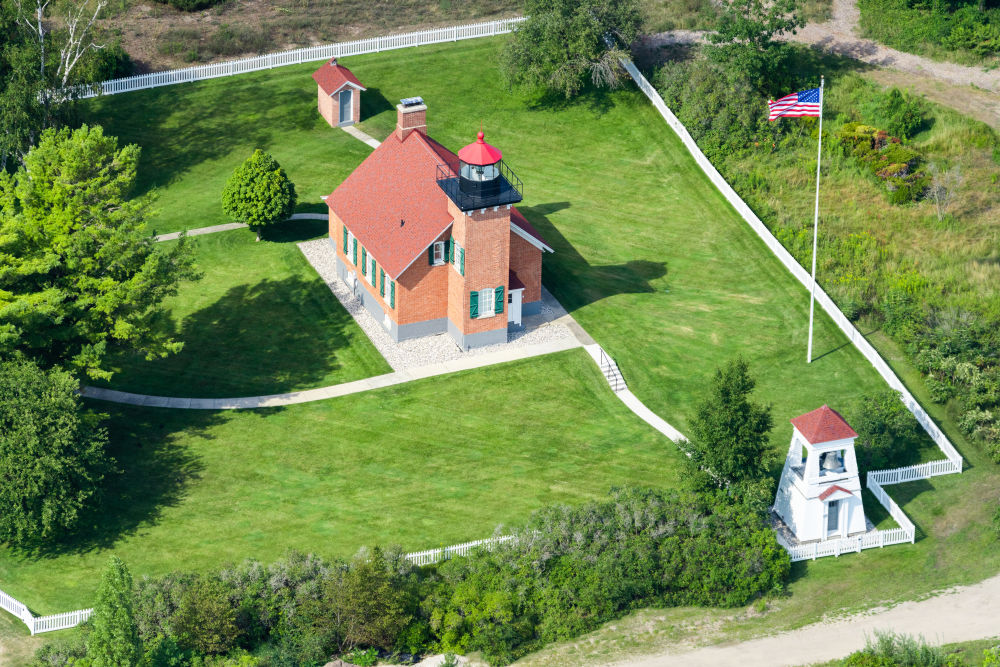 Photography by Gray Malin of Little Traverse Lighthouse, Harbor Springs, Michigan