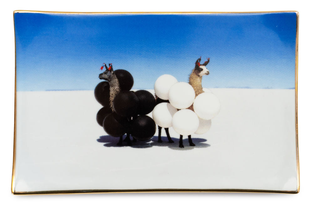 The Llamas Porcelain Tray by Gray Malin