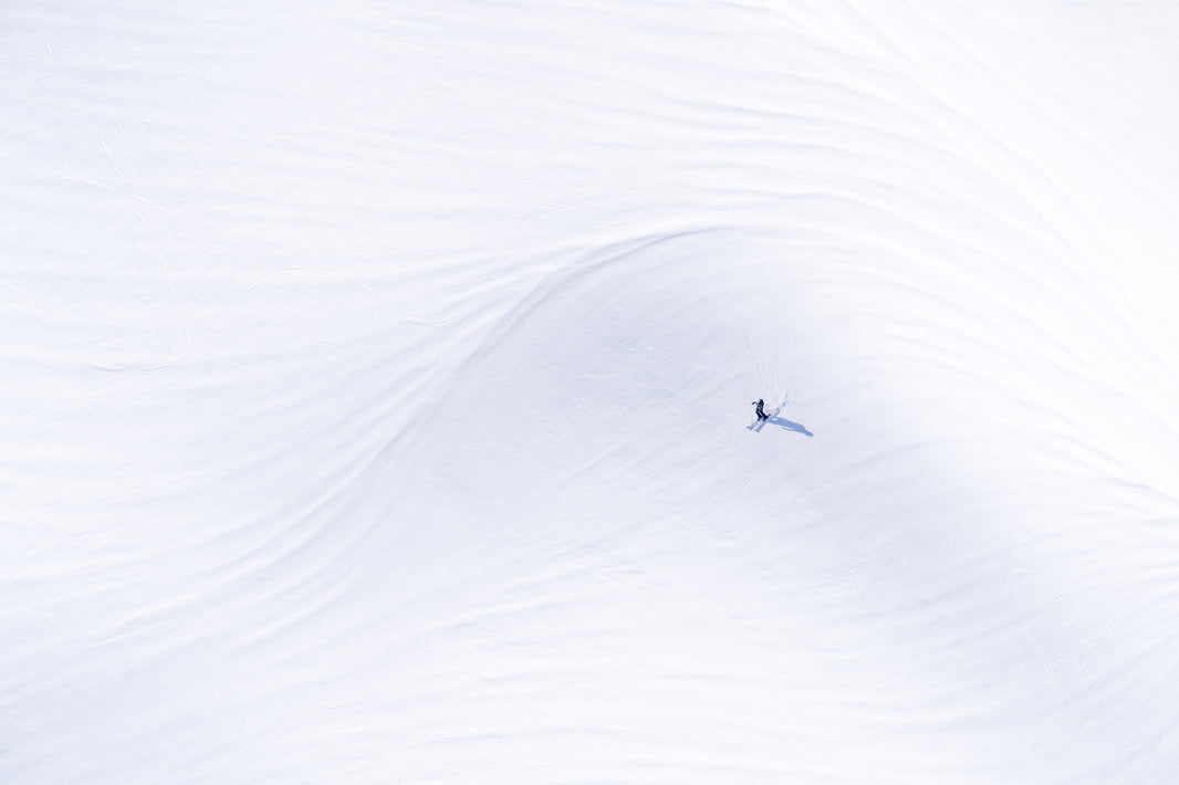 Photography by Gray Malin of Lone Skier, Lake Tahoe