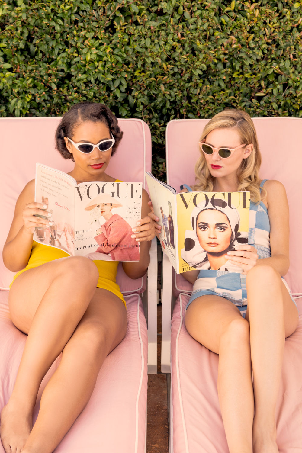 Photography by Gray Malin of Lounging Ladies, Beverly Hills Hotel