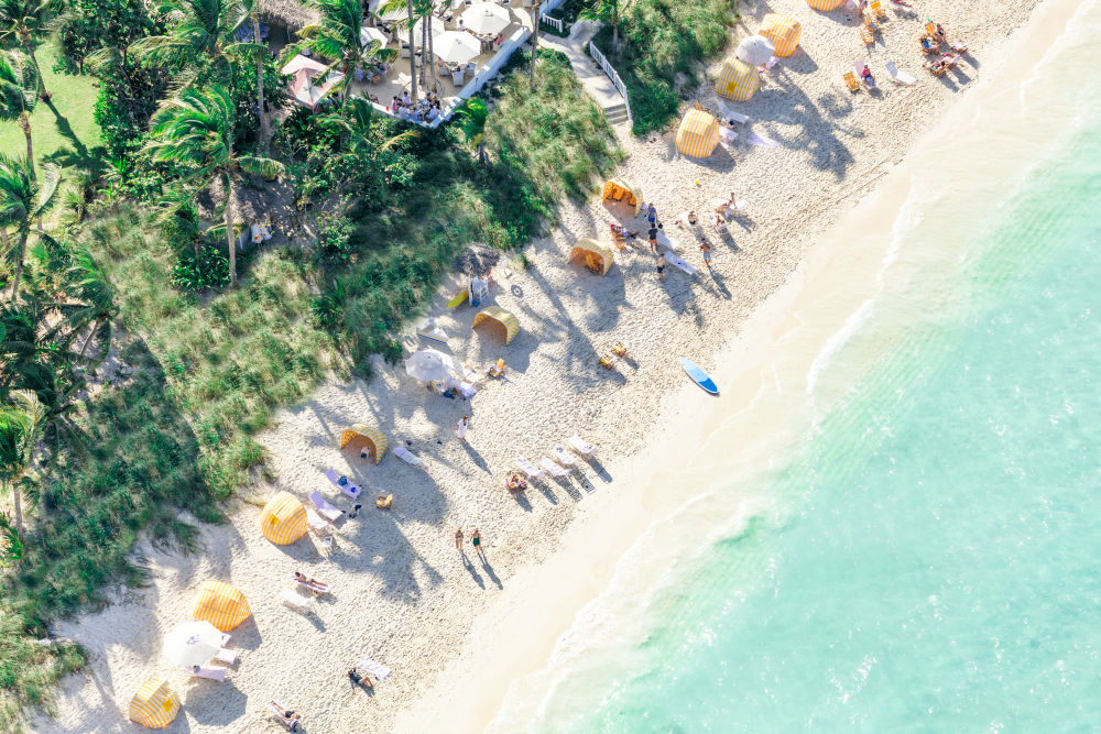 Photography by Gray Malin of Lyford Cay Beach Club, Bahamas