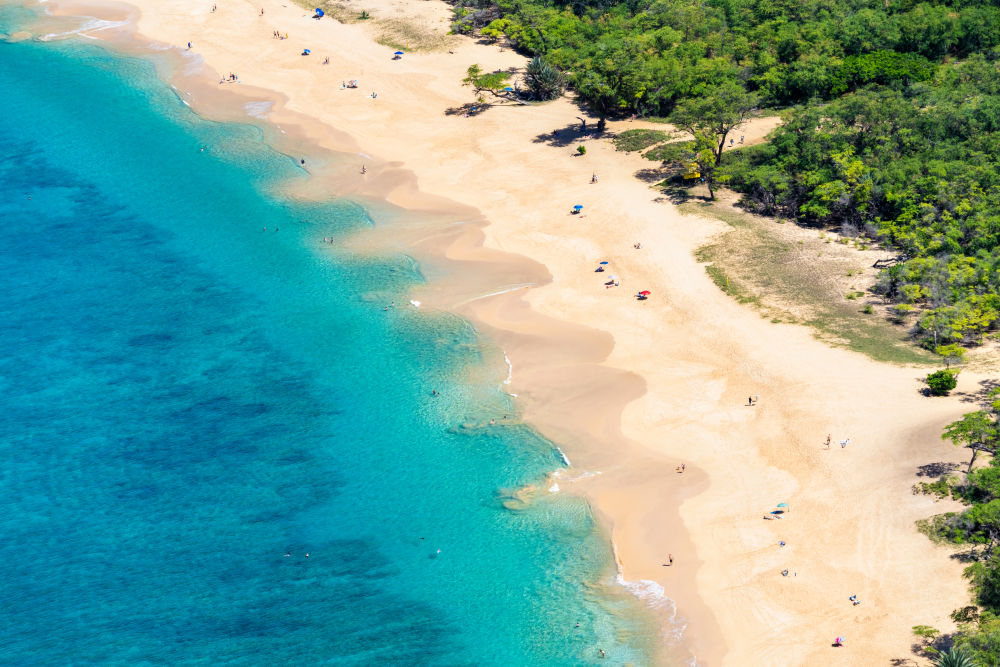 Photography by Gray Malin of Makena Beach Loungers, Maui