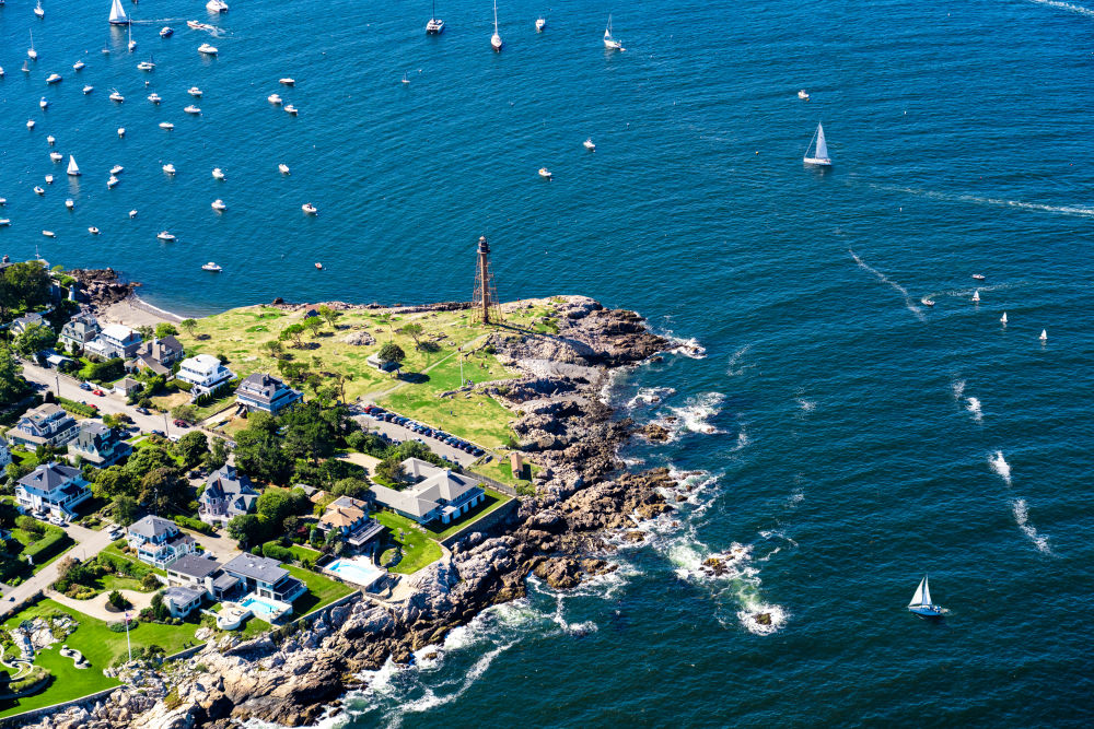Photography by Gray Malin of Marblehead Light