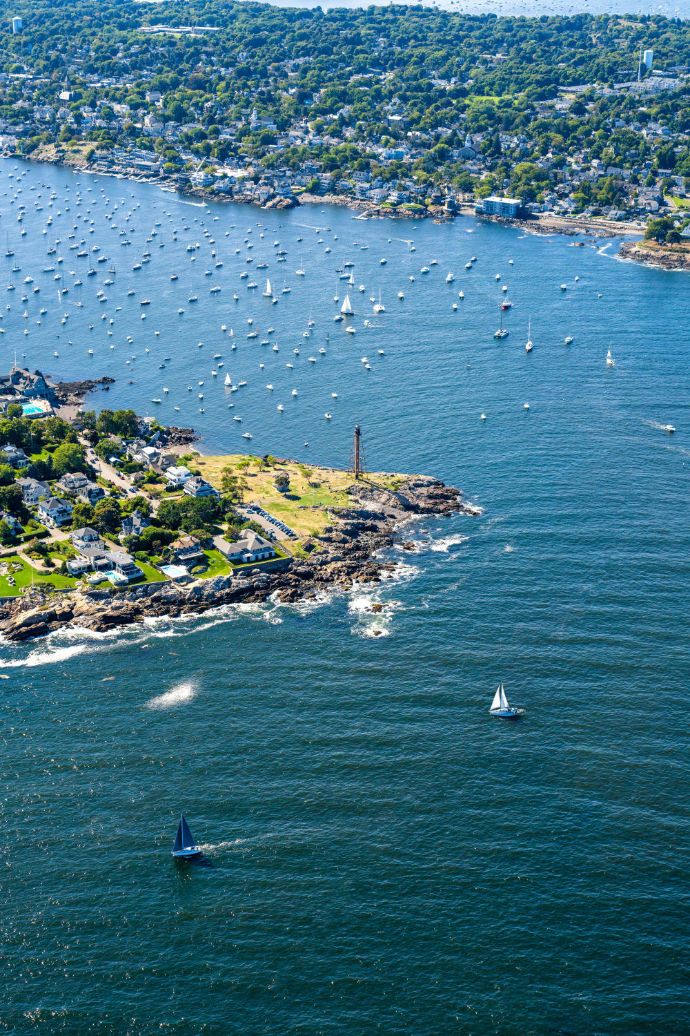 Photography by Gray Malin of Marblehead Light Vertical