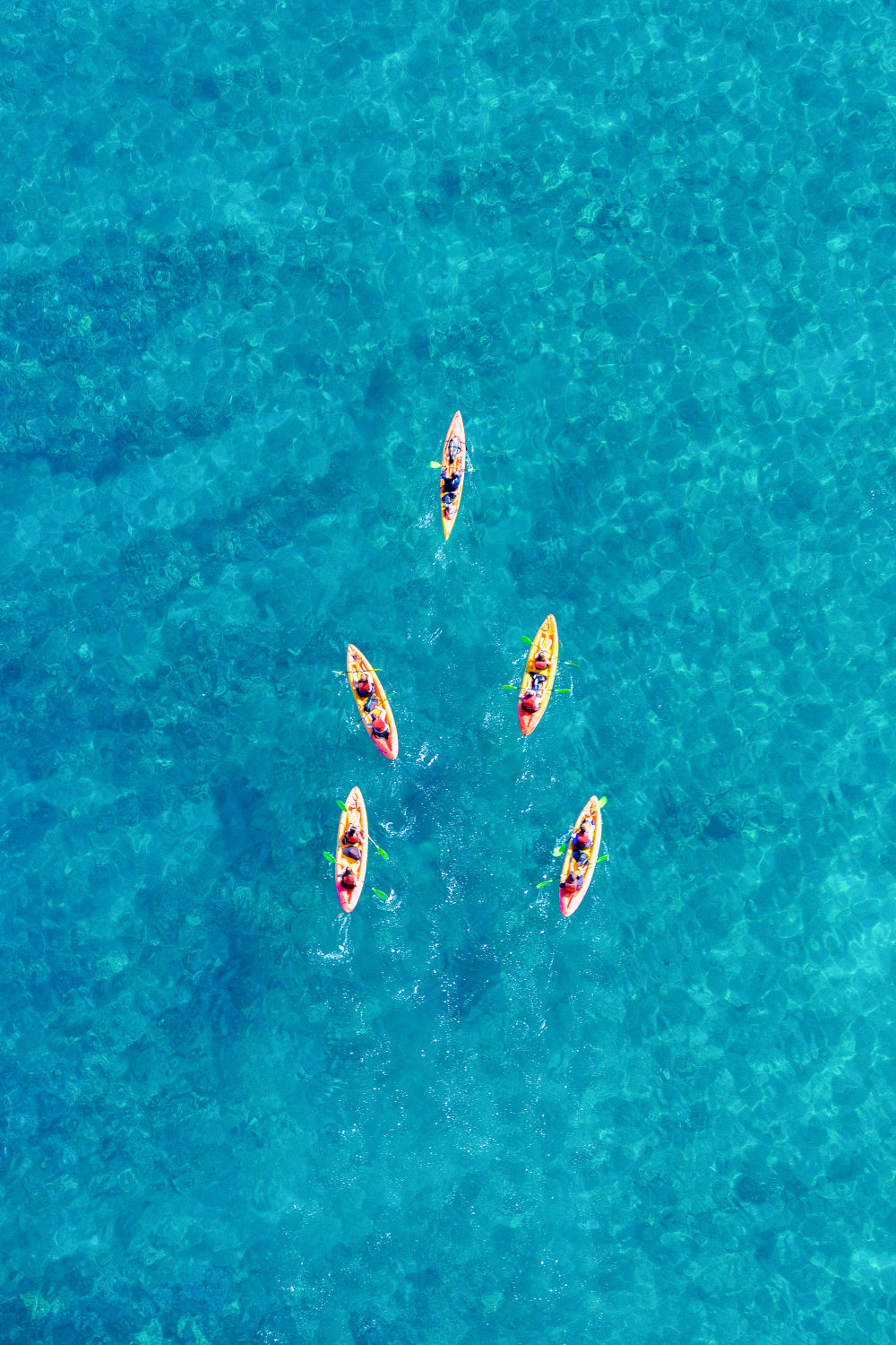 Photography by Gray Malin of Maui Kayakers