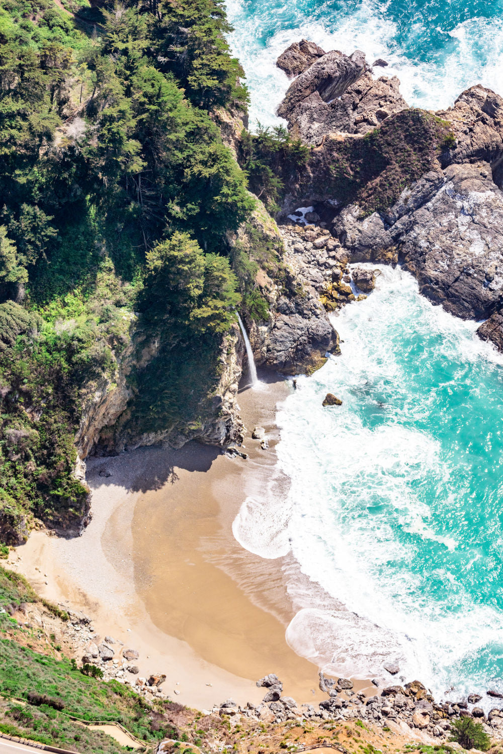 Photography by Gray Malin of McWay Falls Vertical, Big Sur