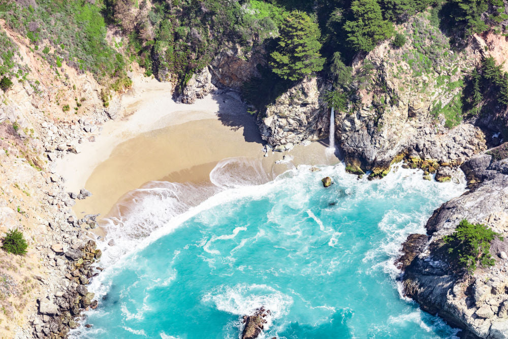 Photography by Gray Malin of McWay Falls, Big Sur