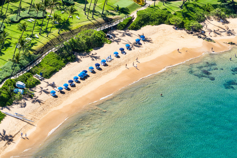 Photography by Gray Malin of Mokapu Beach, Maui