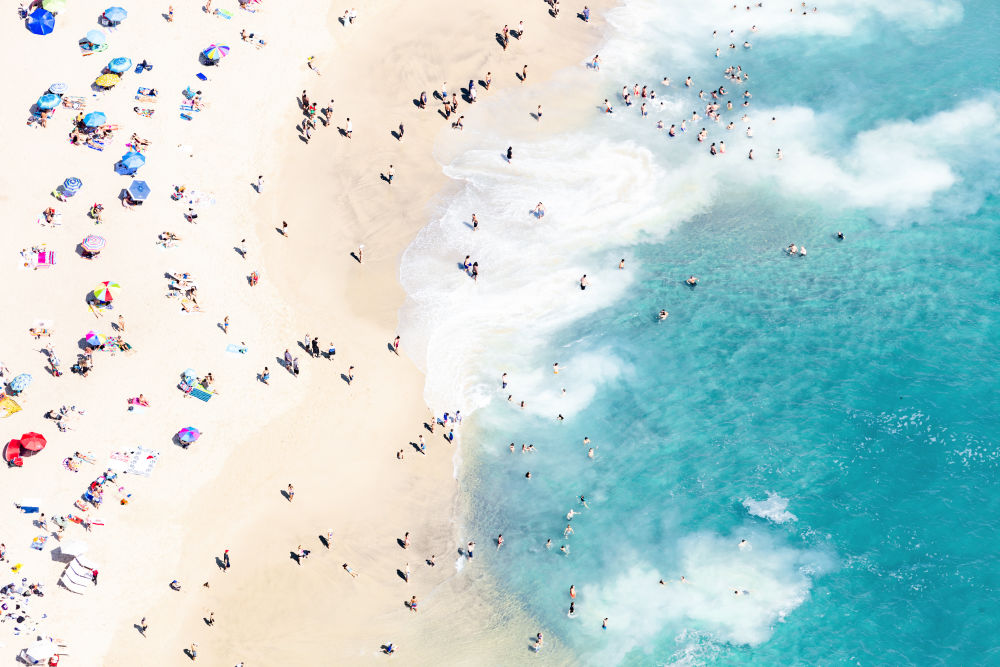 Photography by Gray Malin of Montage Treasure Island Sunbathers, Laguna Beach