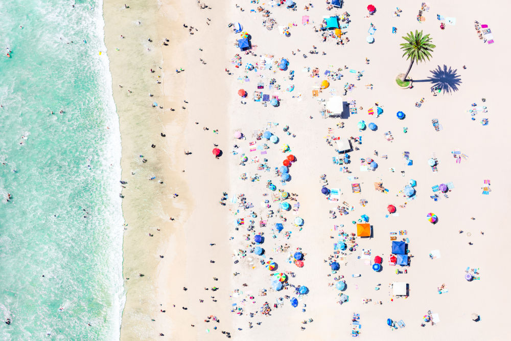 Photography by Gray Malin of Moonlight Beach