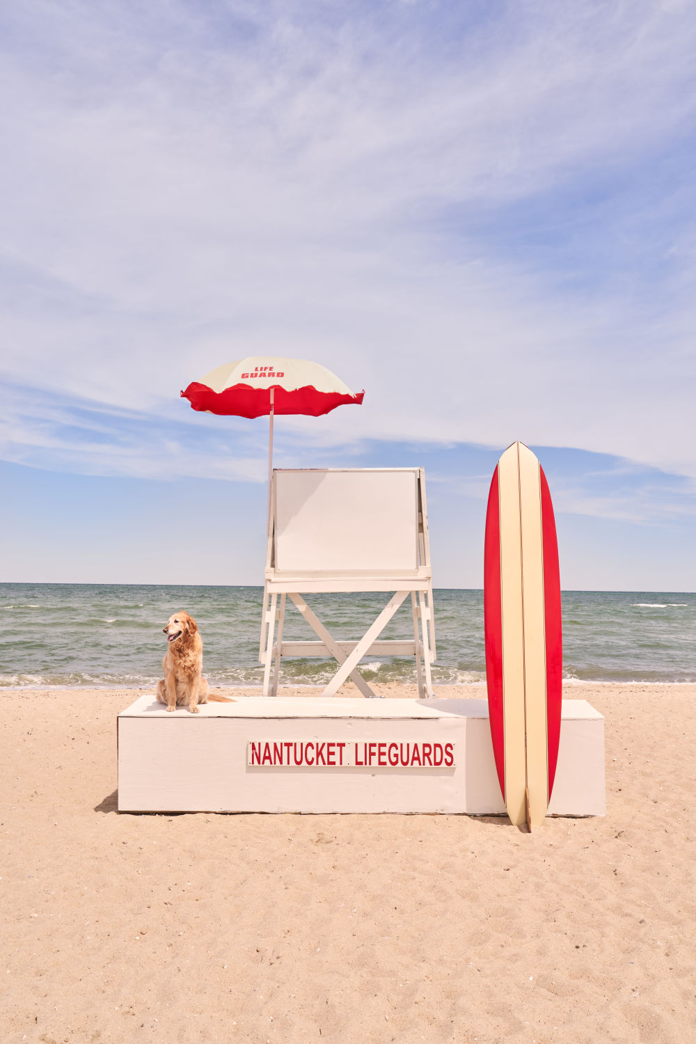 Photography by Gray Malin of Nantucket Lifeguards, Jetties Beach