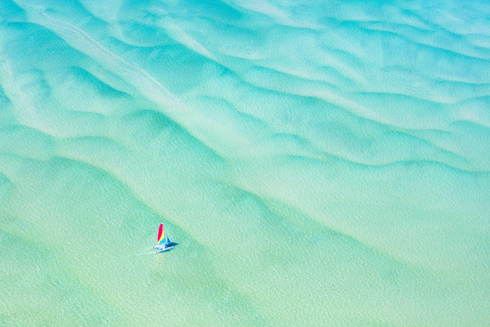 Photography by Gray Malin of Nantucket Sound Sailboat