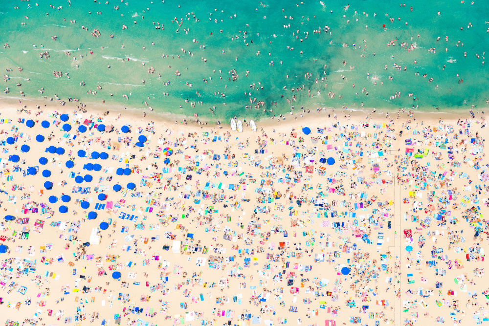 Photography by Gray Malin of North Avenue Beach, Chicago