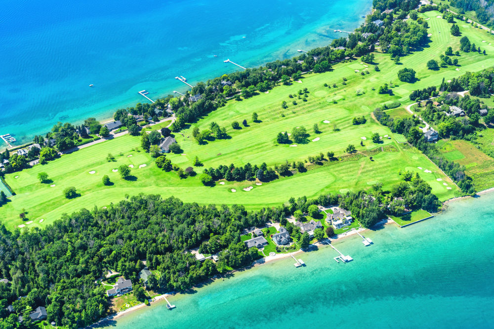 Photography by Gray Malin of Northport Point Golf Course, Michigan