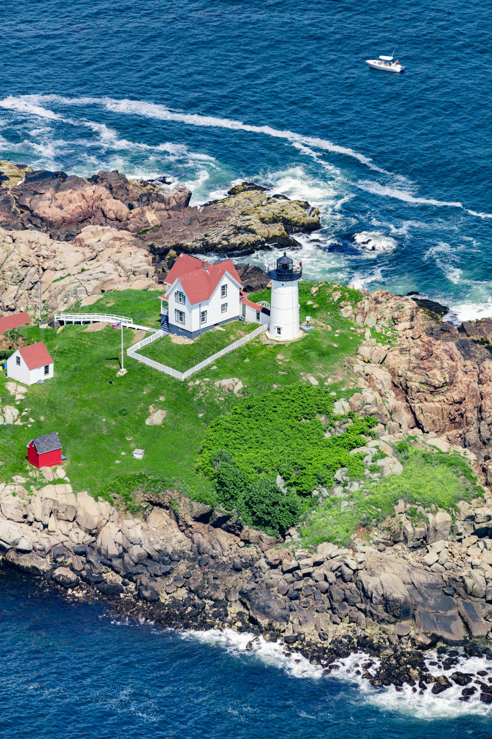 Photography by Gray Malin of Nubble Lighthouse Vertical, Maine