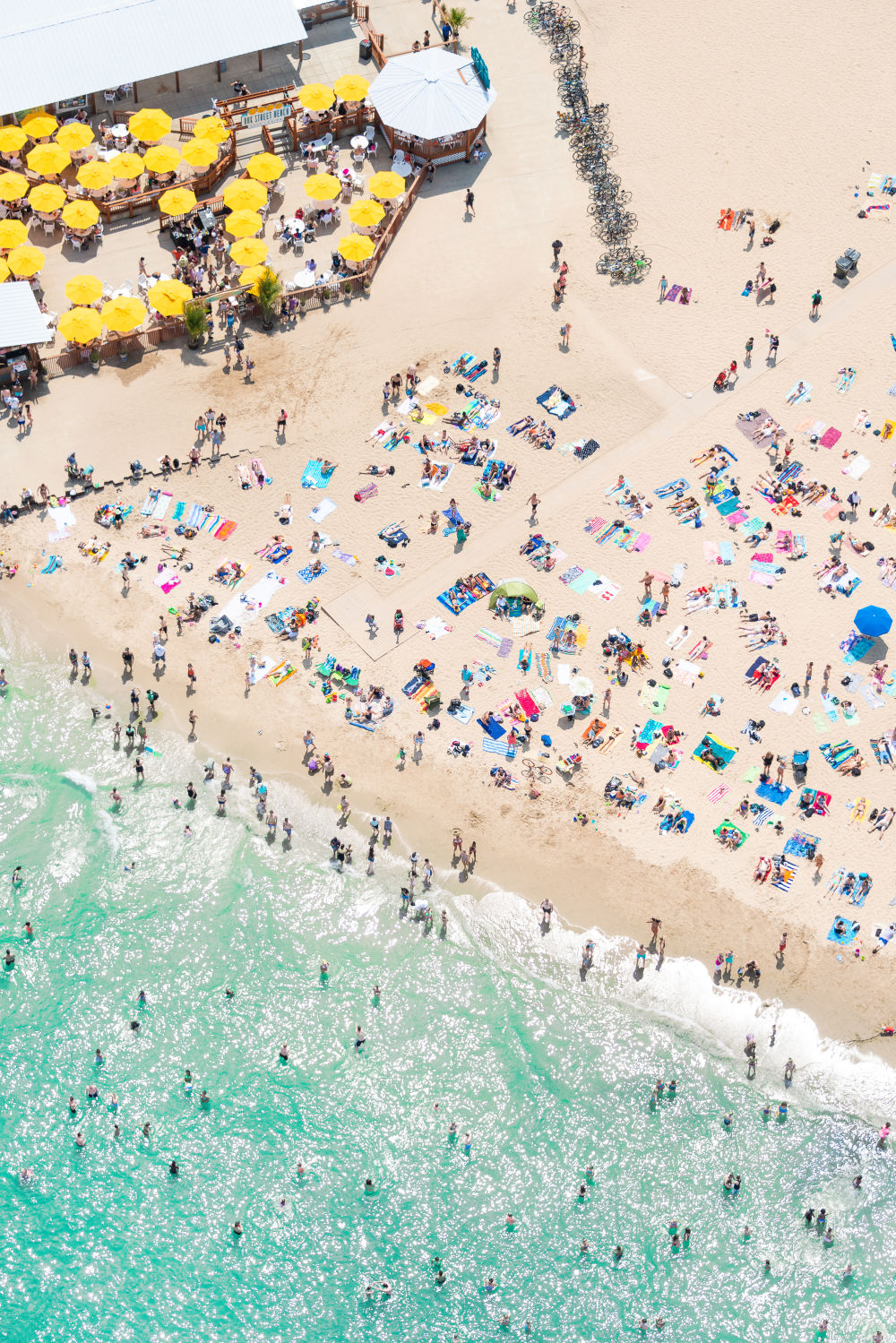 Photography by Gray Malin of Oak Street Beach Vertical, Chicago