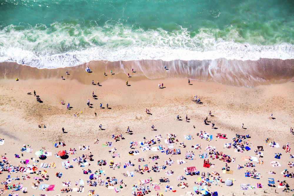 Photography by Gray Malin of Ocean Beach with Water - San Francisco