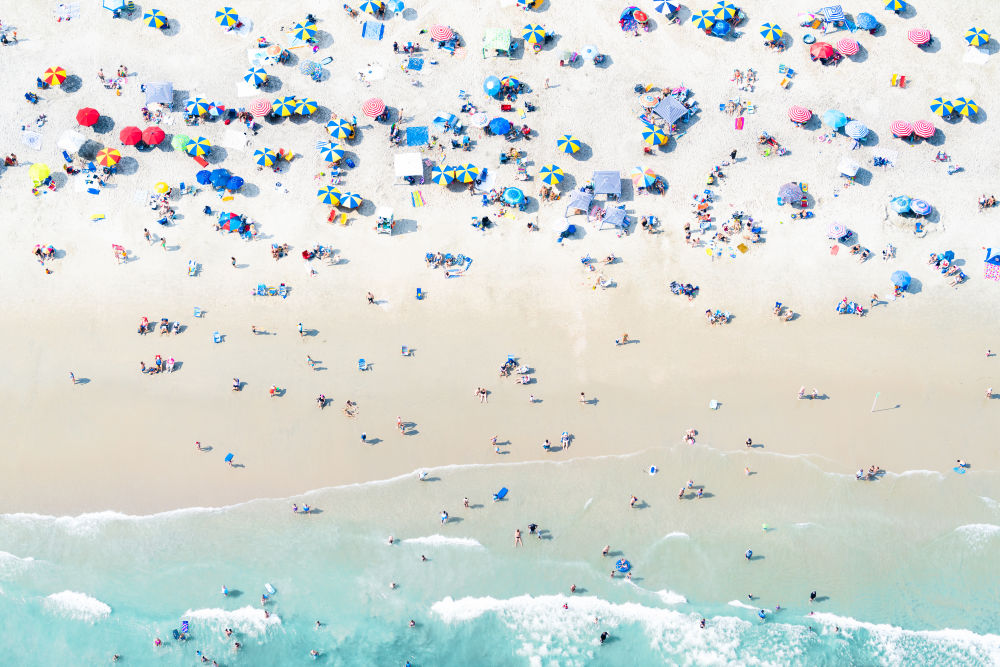 Photography by Gray Malin of Ocean City Beach, New Jersey