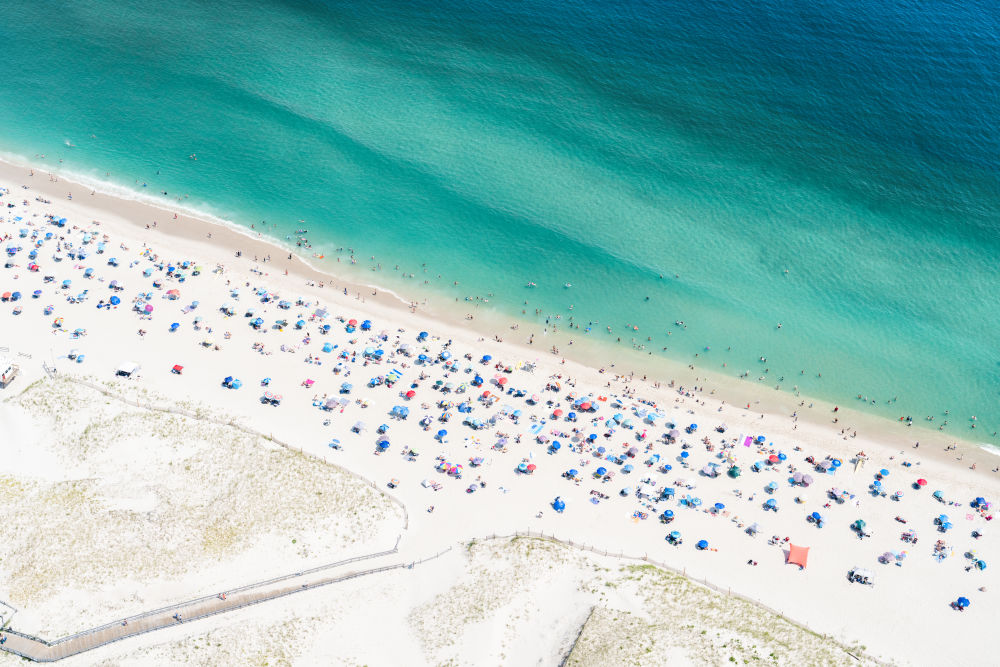 Photography by Gray Malin of Ocean Swimming Beach, New Jersey