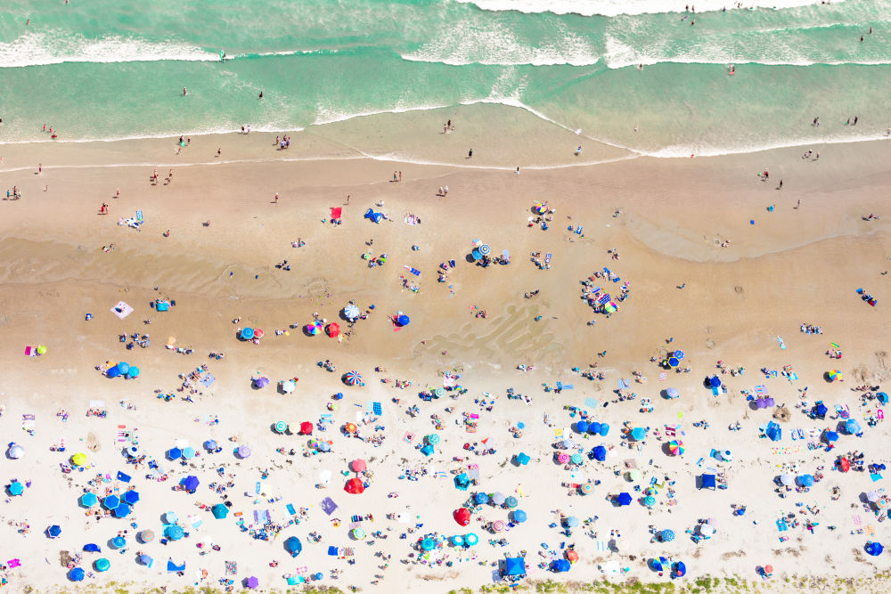 Photography by Gray Malin of Ogunquit Beach Sunbathers, Maine
