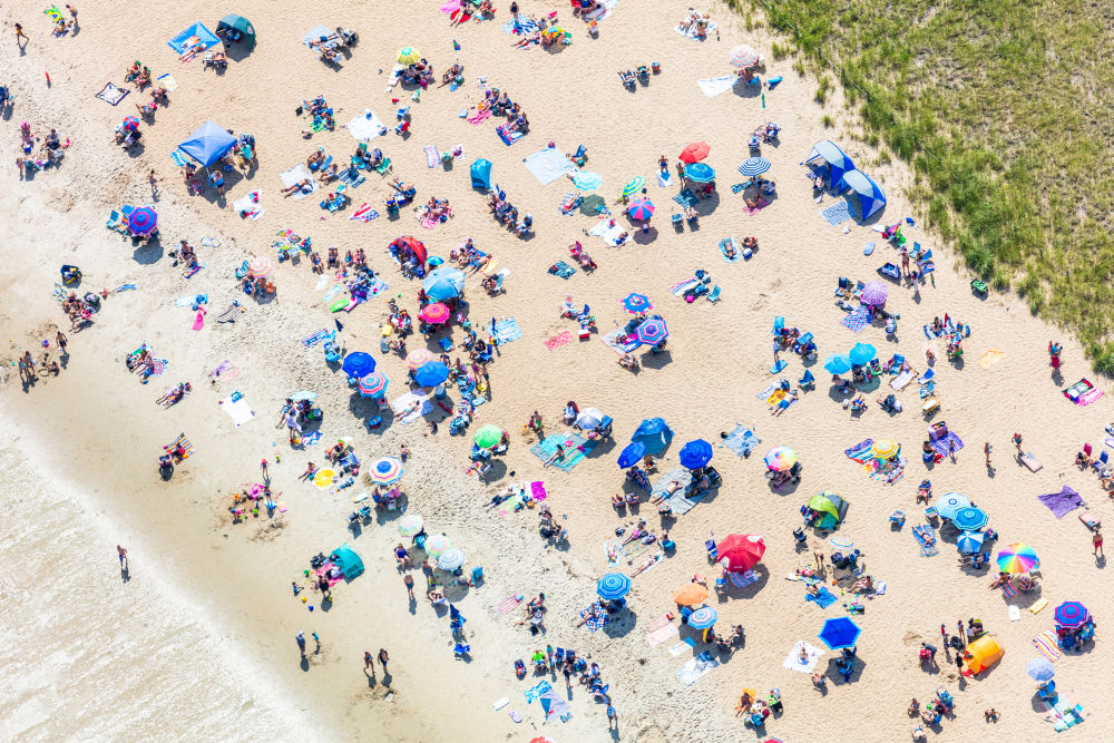 Photography by Gray Malin of Old Orchard Beach Diagonal, Maine